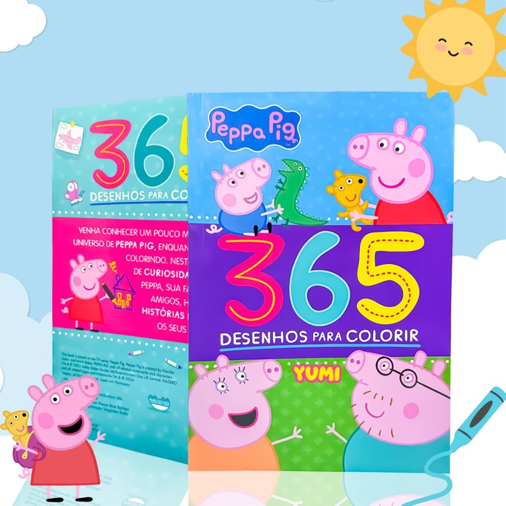 Foto do produto apresentado no guia: Livro 365 Desenhos Peppa Pig: uma ideia de presente para colorir nas férias