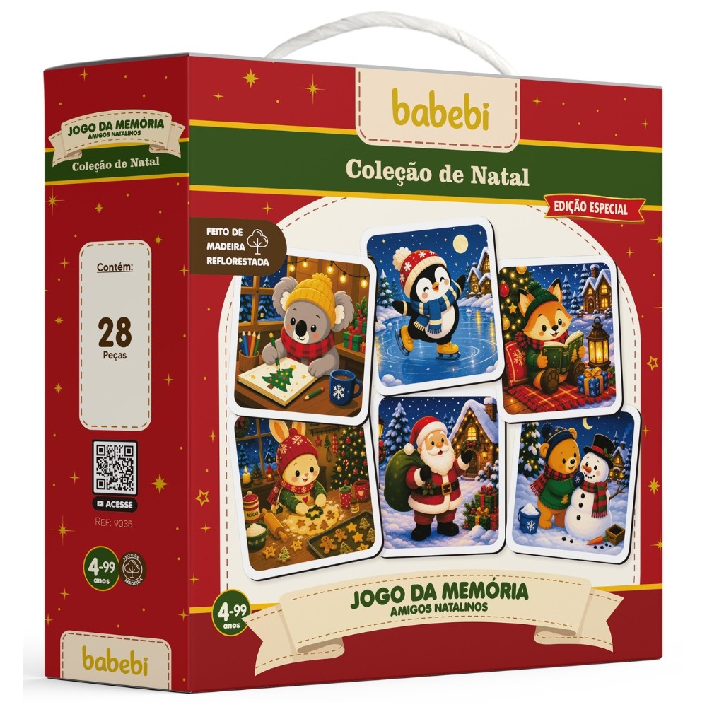 Foto do produto apresentado no guia: Memória Amigos Natalinos Babebi: uma mesa de Natal para brincar junto